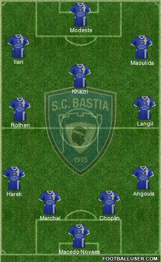 Sporting Club Bastia Formation 2012