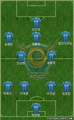 Daegu FC Formation 2012