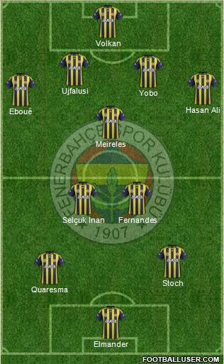 Fenerbahçe SK Formation 2012