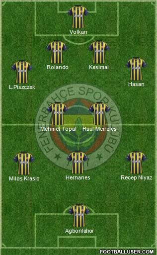 Fenerbahçe SK Formation 2012