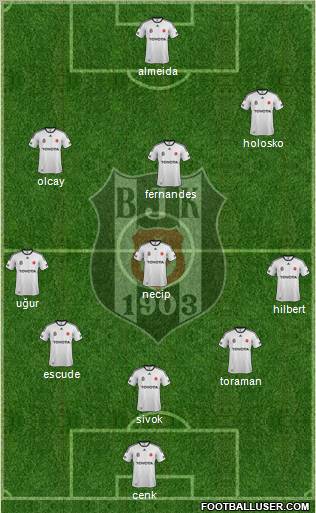 Besiktas JK Formation 2012