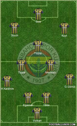 Fenerbahçe SK Formation 2012