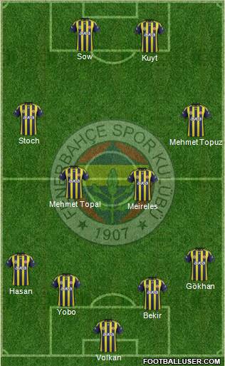 Fenerbahçe SK Formation 2012