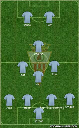 Algeciras C.F. football formation