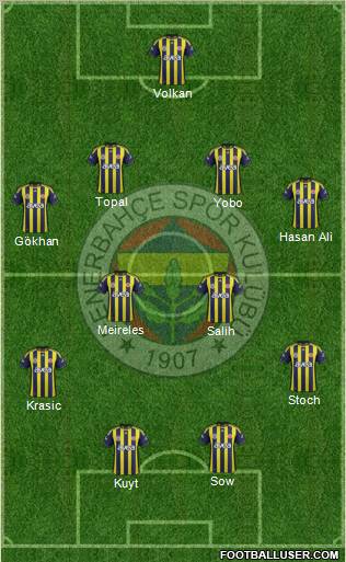 Fenerbahçe SK Formation 2012