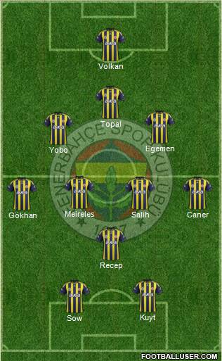 Fenerbahçe SK Formation 2012