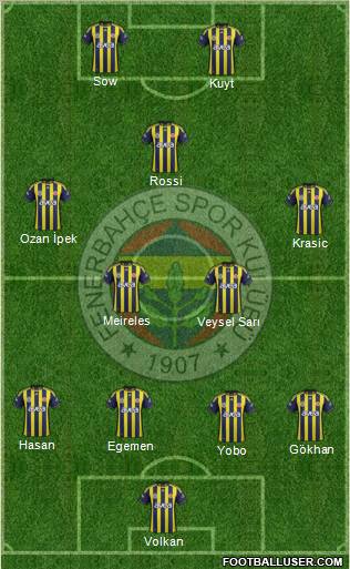 Fenerbahçe SK Formation 2012