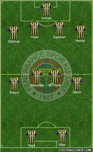 Fenerbahçe SK Formation 2012
