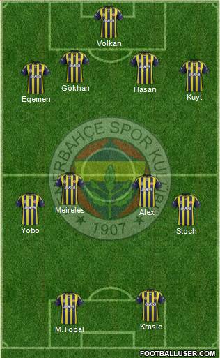 Fenerbahçe SK Formation 2012