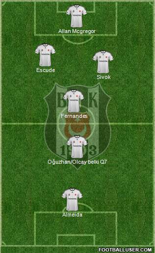 Besiktas JK Formation 2012