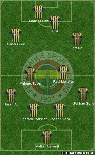 Fenerbahçe SK Formation 2012