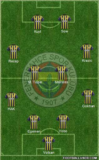 Fenerbahçe SK Formation 2012