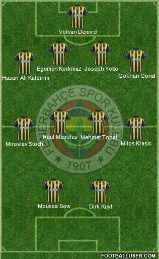 Fenerbahçe SK Formation 2012