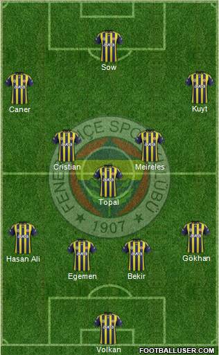 Fenerbahçe SK Formation 2012
