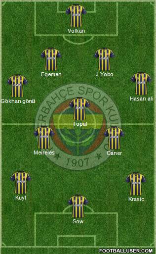Fenerbahçe SK Formation 2012
