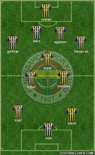 Fenerbahçe SK Formation 2012