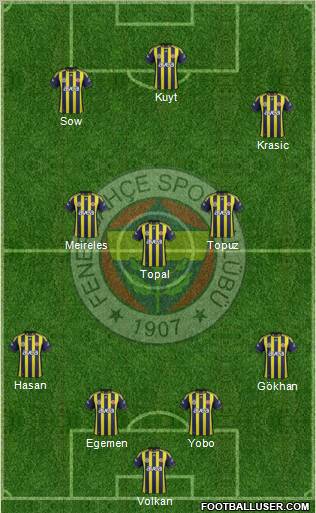 Fenerbahçe SK Formation 2012