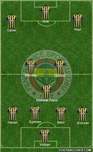 Fenerbahçe SK Formation 2012