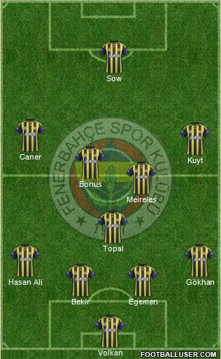 Fenerbahçe SK Formation 2012