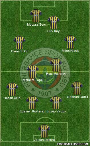 Fenerbahçe SK Formation 2012