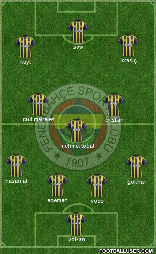 Fenerbahçe SK Formation 2012