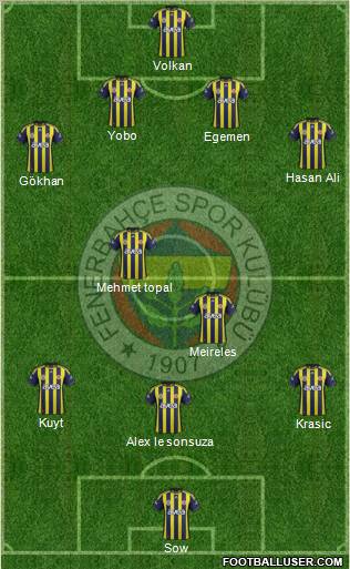 Fenerbahçe SK Formation 2012