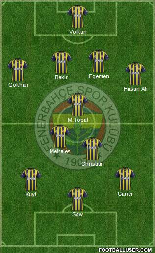Fenerbahçe SK Formation 2012
