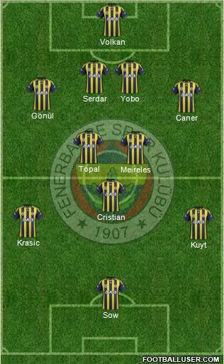 Fenerbahçe SK Formation 2012