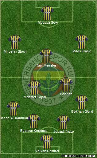 Fenerbahçe SK Formation 2012