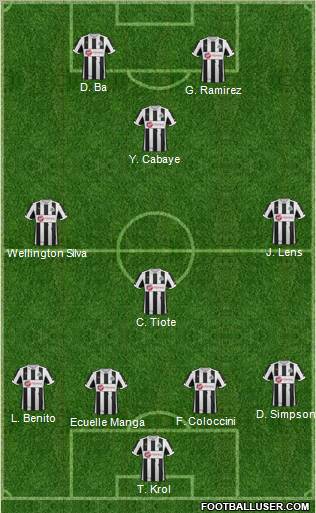 Newcastle United Formation 2012