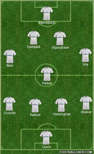 Tottenham Hotspur Formation 2012