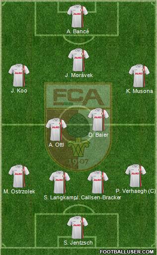 FC Augsburg Formation 2012