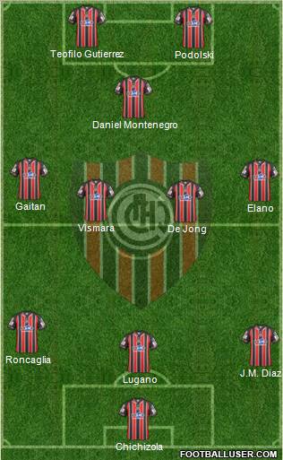 Chacarita Juniors Formation 2012