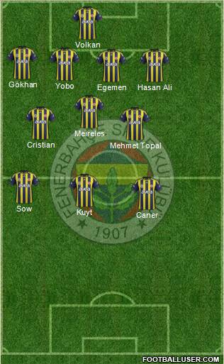 Fenerbahçe SK Formation 2012