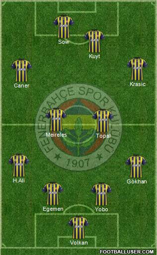 Fenerbahçe SK Formation 2012
