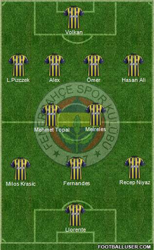 Fenerbahçe SK Formation 2012