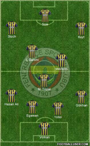 Fenerbahçe SK Formation 2012