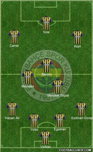 Fenerbahçe SK Formation 2012