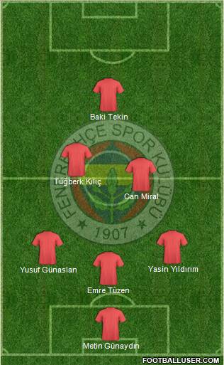 Fenerbahçe SK Formation 2012