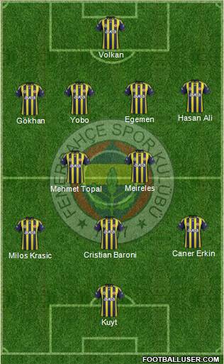 Fenerbahçe SK Formation 2012