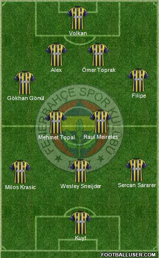 Fenerbahçe SK Formation 2012