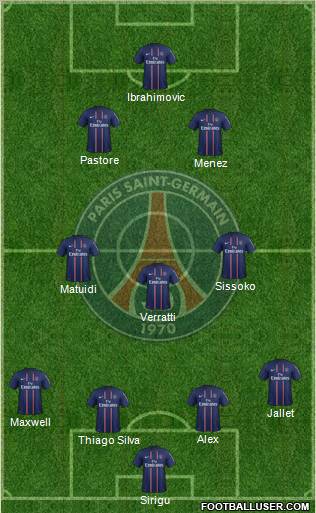 Paris Saint-Germain Formation 2012