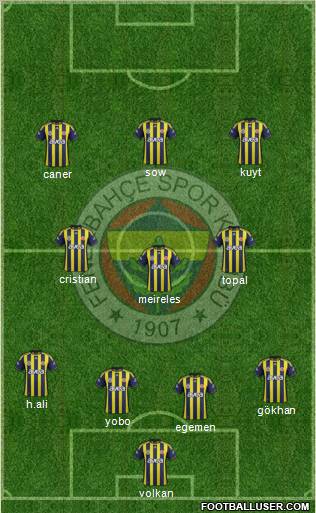 Fenerbahçe SK Formation 2012