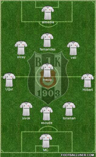 Besiktas JK Formation 2012