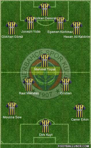 Fenerbahçe SK Formation 2012
