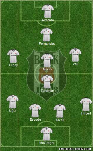 Besiktas JK Formation 2012