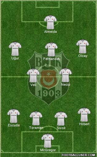 Besiktas JK Formation 2012