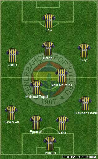 Fenerbahçe SK Formation 2012