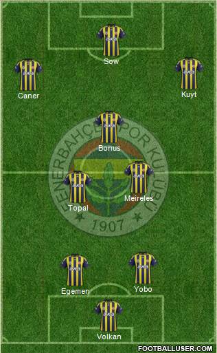 Fenerbahçe SK Formation 2012