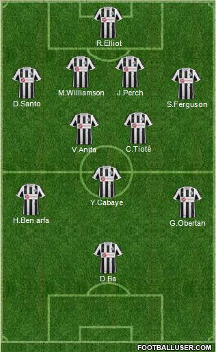 Newcastle United Formation 2012